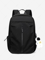 Ruched Large Capacity Backpack with Bag Charm