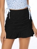 Ruched Mini Mermaid Skirt S Black