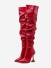 Ruched Slouchy Over The Knee Boots