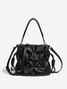Ruched Solid Shoulder Tote Bag