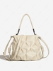 Ruched Solid Shoulder Tote Bag