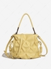 Ruched Solid Shoulder Tote Bag