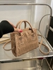 Ruched Solid Shoulder Tote Bag