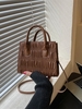 Ruched Solid Shoulder Tote Bag