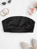 Ruched Tie Back Crop Tube Top Xl Black