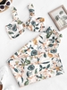 Ruffle Knot Flower Two Piece Palazzo Pants Set M White