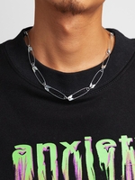Safety Pins Chain Metal Choker Necklace
