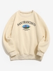 SAN FRANCISCO Bridge Graphic Thermal Lined Sweatshirt Xl Light coffee