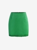 Satin Lace Insert Mini Bodycon Skirt Xl Green