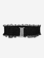 Scalloped Lace Metal Hardware Belt