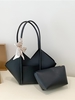 Scarf Bowknot Shoulder Bag with Makeup Bag Set
