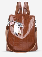 Scarf Bowknot Textured Backpack