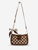 Scarf Checkerboard Print Crossbody Bag