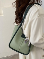 Scarf Decor Shoulder Bucket Bag