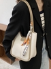 Scarf Decor Shoulder Bucket Bag