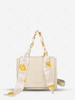 Scarf Decor Square Crossbody Bag