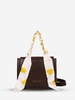 Scarf Decor Square Crossbody Bag