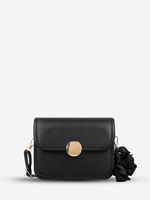 Scarf Design Flap PU Crossbody Bag