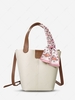 Scarf Wrap Top Handle Bucket Bag