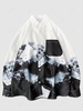 Scenic Ink Painting Print Long Sleeve Shirt Xs White