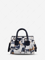 Scrawl Print Top Handle Crossbody Bag