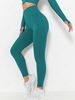 Scrunch Butt High Waist Solid Color Yoga Leggings L Green