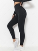 Scrunch Butt High Waist Solid Color Yoga Leggings S Black