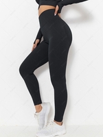 Scrunch Butt High Waist Solid Color Yoga Leggings S Black