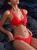 Scrunch Butt Knotted Thong Bikini L Red