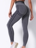 Scrunch Butt Sweat Absorbent Breathable Yoga Leggings L Dark gray
