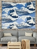 Sea Waves Pattern Wall Hanging Tapestry