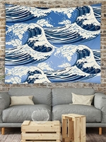 Sea Waves Pattern Wall Hanging Tapestry