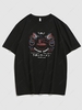 Seafood Noodle Dragon Graphic T-shirt Xl Black