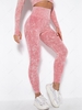 Seamless Absorbent Sweat Yoga Sports Leggings L Light pink