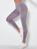 Seamless High Waist Yoga Leggings L Light purple