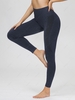 Seamless Knit Yoga Sports Fitness Leggings Xl Black