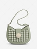 Semi-circular Houndstooth Pattern Shoulder Bag