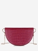 Semicircle Embossed Flap Chain Shoulder Bag