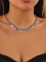 Sequined Chain Choker Necklace