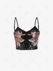 Sequined Goldfish Crop Camisole Black