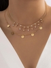 Sequined Rhinestones Multi Layered Choker Necklace