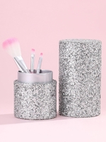 Sequins Decor Makeup Brush Storage Box