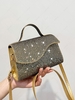 Sequins Flap Handle Crossbody Bag