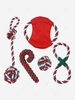 Set Of Christmas Bite-resistant Pet Cotton Rope Toys