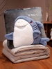 Shark Pattern Portable Foldable Dual Purpose Pillow Blanket