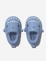 Shark Shape Waterproof and Anti-fouling Thick Bottom Winter Warm Fleece-lined Unisex Slippers
