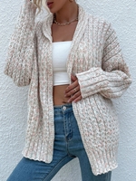 Shawl Collar Space Dye Open Cardigan S