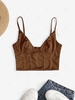 Sheeny Corset Bralette Camisole L Coffee
