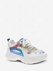 Sheer Mesh Panel Sequined Chunky Sneakers