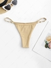 Shell Embellished Bikini Bottom L Light coffee
